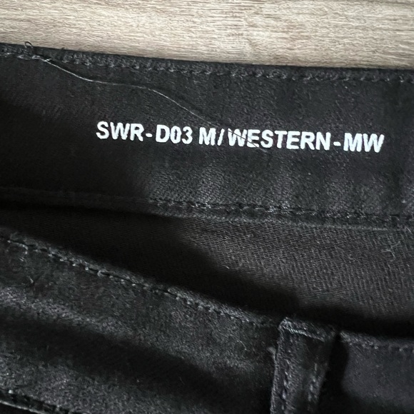 Six Week Residency Raw Hem Western Denim, Size 36 - Picture 2 of 6